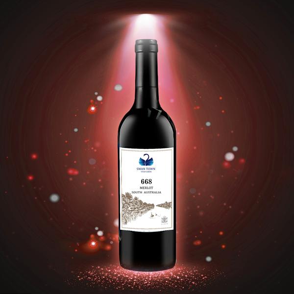 hanson 葡萄酒 蓝天鹅 hanson天鹅镇酒庄2015南澳梅洛668红葡萄酒 14.