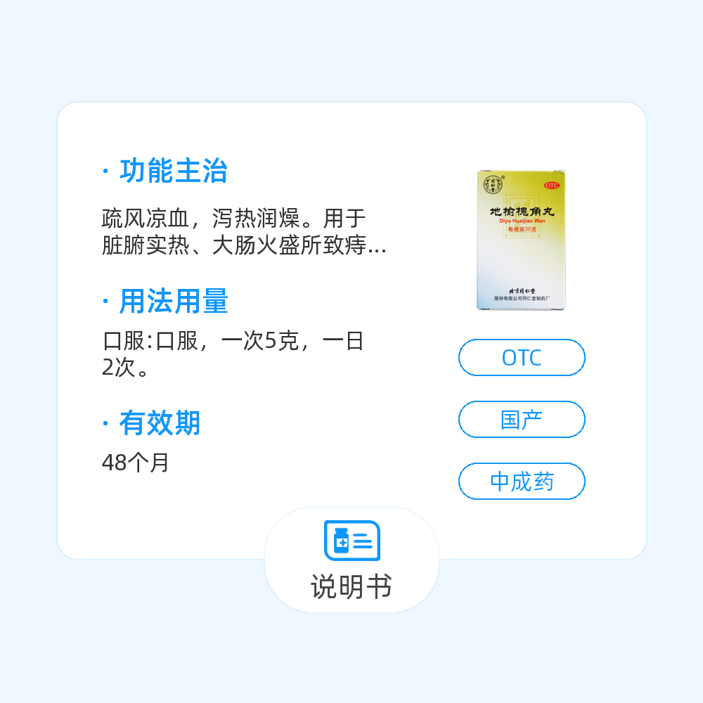 地榆槐角丸(同仁堂)(地榆槐角丸)_说明书_作用_效果_价格_百度健康